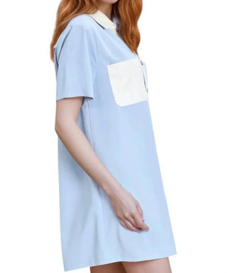 Entro - Alexa Vegan Leather Trim Shirt Dress