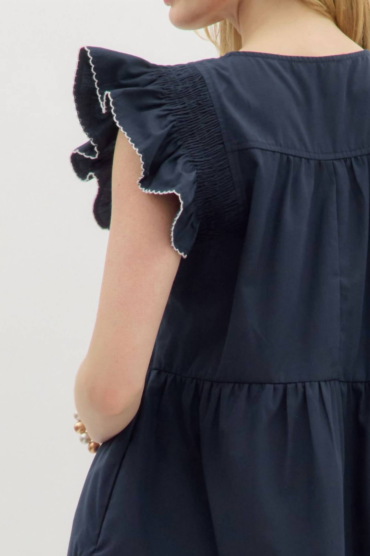 Entro - Flutter Sleeve Midi Dress