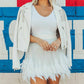 Buddylove - Rife Crystal Fringe Vegan Leather Jacket