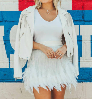 Buddylove - Rife Crystal Fringe Vegan Leather Jacket