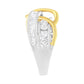 10K White and Yellow Gold 1 1/10 cttw Channel-Set Diamond Bypass Band Ring (J Color, I3 Clarity) - Size 7