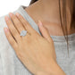 .925 Sterling Silver Round and Baguette Diamond Cathedral Ring (0.75 Cttw, H-I Color, I2-I3 Clarity) - Size 7