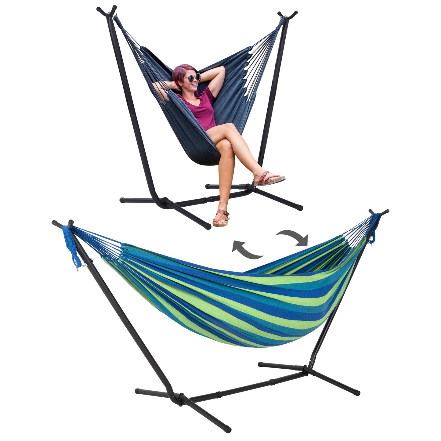 107 ft 2Person BrazilianStyle hammock with Stand  Convertible