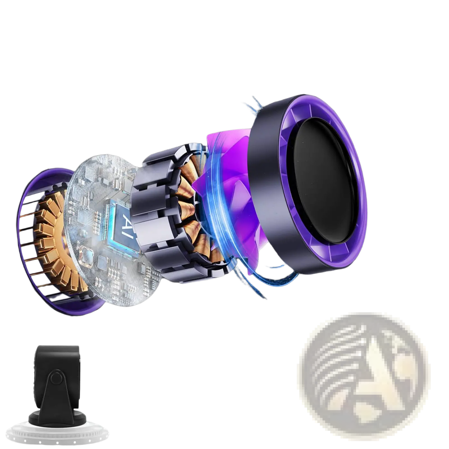 100 Speed Rechargeable Desk Fan with 120 Tilt 4000mah