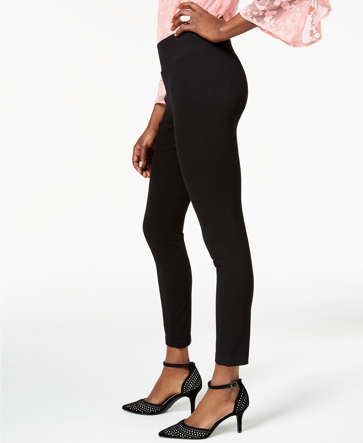 Alfani Women's Petite Comfort-Waist Leggings Black Size Small/Medium