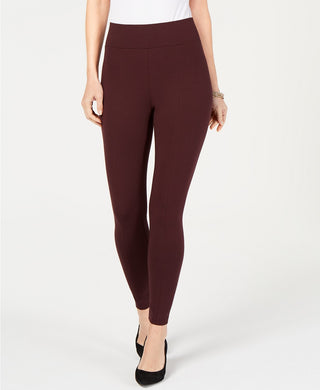 Alfani Women's Petite Comfort-Waist Leggings Wine Size Large