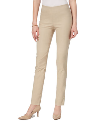 Charter Club Women's Tummy Control Skinny-Leg Pants Beige Size 4