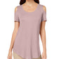 JM Collection Cold-Shoulder Swing T-Shirt Nude Size Extra Large