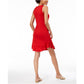 Maison Jules Women's Ruffled Hem A Line Dress Firespin Size Extra Large