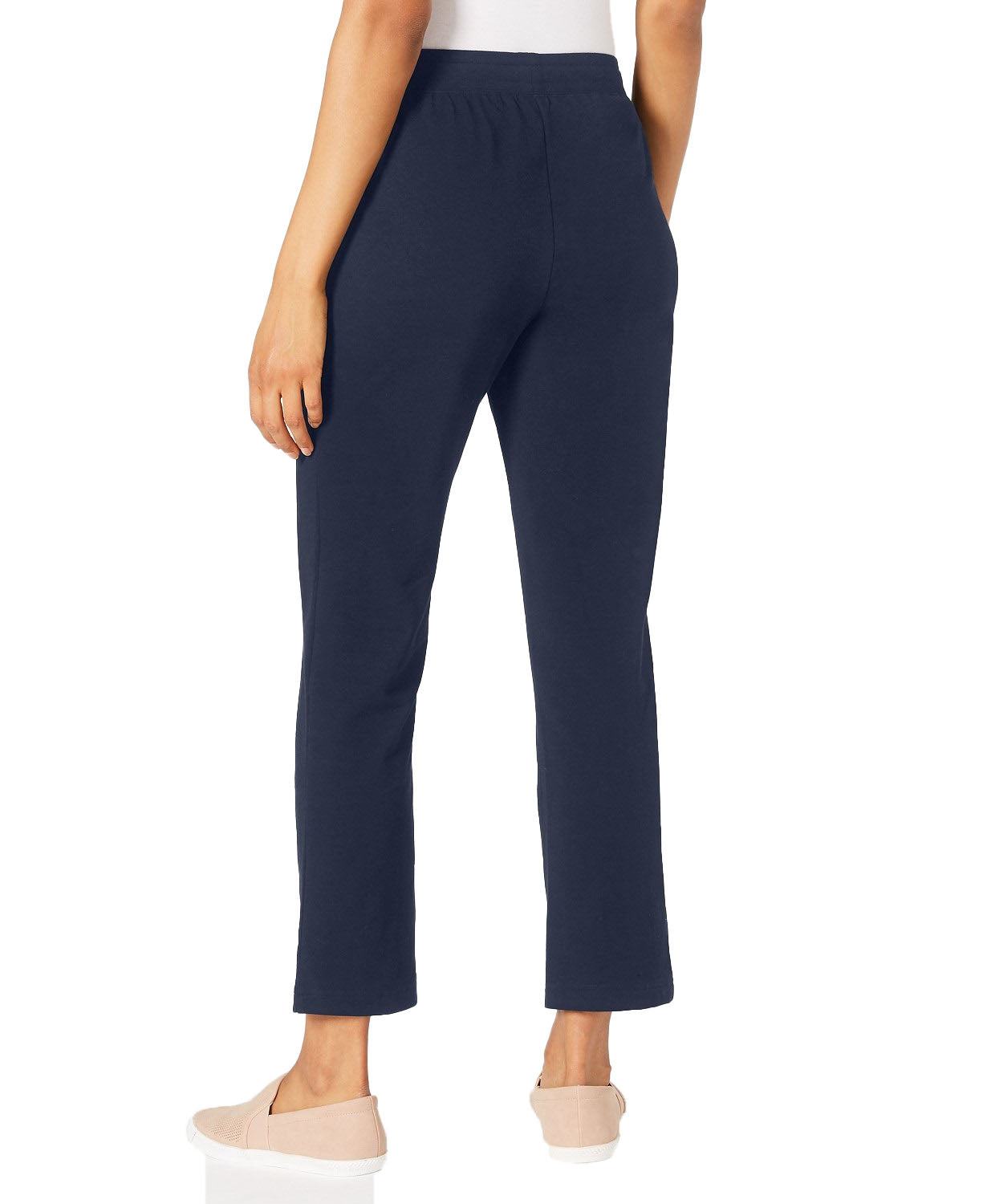 Karen Scott Women's Petites French Terry Pants Navy Size Large