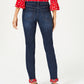Charter Club Women's Plaid-Cuff Skinny Jeans Skyfall Wash Size 10"