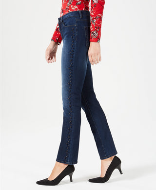 Charter Club Women's Faux-Pearl Trim Jeans Willow Wash Size 16"