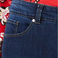 Charter Club Women's Faux-Pearl Trim Jeans Willow Wash Size 16"