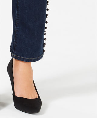 Charter Club Women's Faux-Pearl Trim Jeans Willow Wash Size 16"