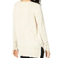 Maison Jules Women's Cotton V-neck Sweater Beig Heather 2 Size X-Large