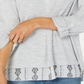 Style & Co Women's Layered-Look Roll-Tab Top Gray Size 2XL