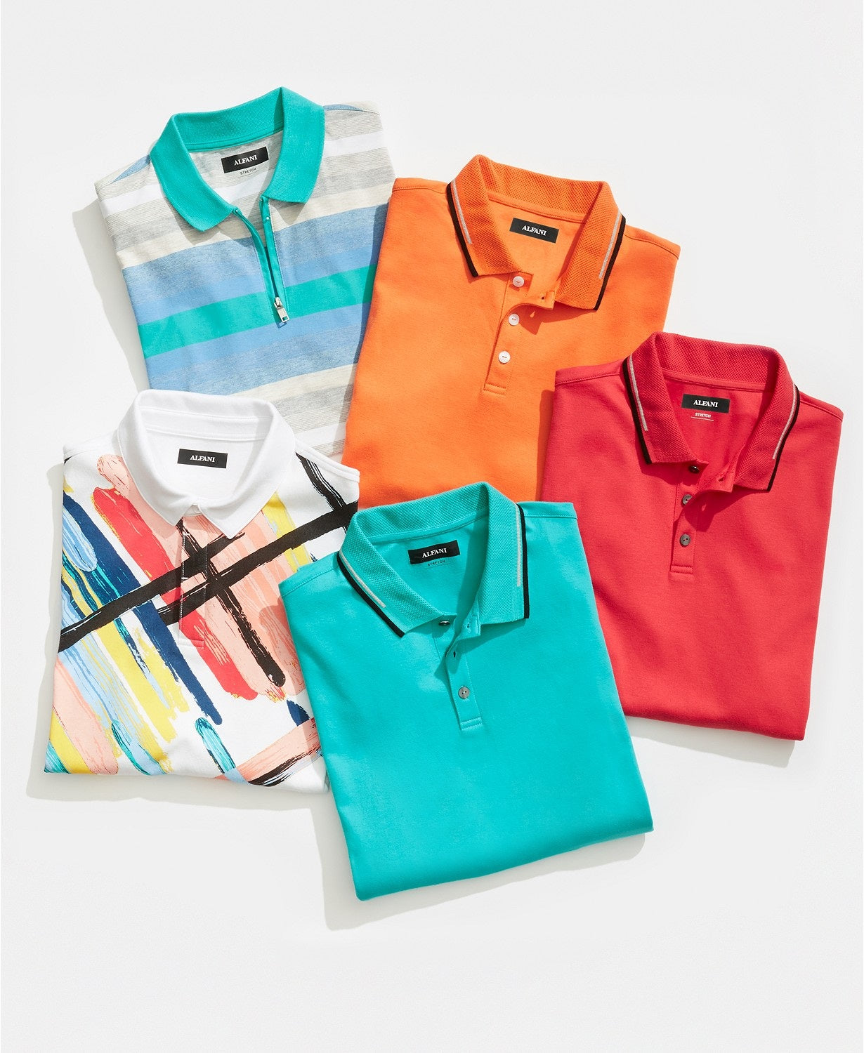 Alfani Men's Classic Fit Tipped Polo Cape Verde Size XXL