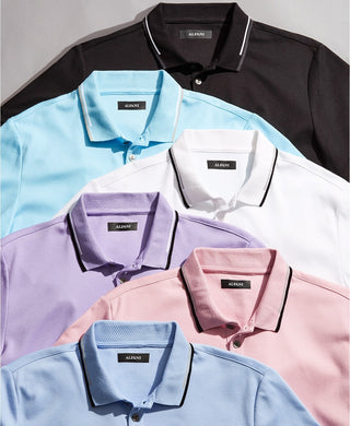 Alfani Men's Classic Fit Tipped Polo Cape Verde Size XXL