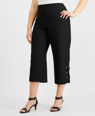 JM Collection Women's Plus Tummy-Control Pants Black Size 3 Extra Large