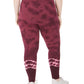Ideology Women's Plus Size Tie Dyed Leggings Red Passion Size Extra Large