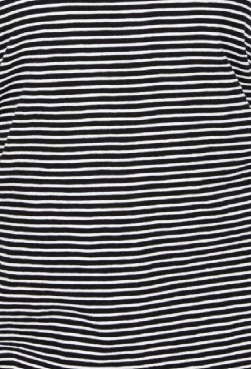 Maison Jules Women's Striped Short Sleeve Crew Neck T-Shirt Black Size Large