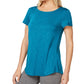 Ideology Women's Cross-Back T-Shirt Jade Vine Size Extra Small