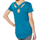 Ideology Women's Cross-Back T-Shirt Jade Vine Size Extra Small