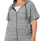 Ideology Women's Plus Cropped Hoodie Grey Size XX-Large
