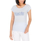 Ideology Women's Trust The Universe Graphic Yoga T-Shirt Blue Size Large