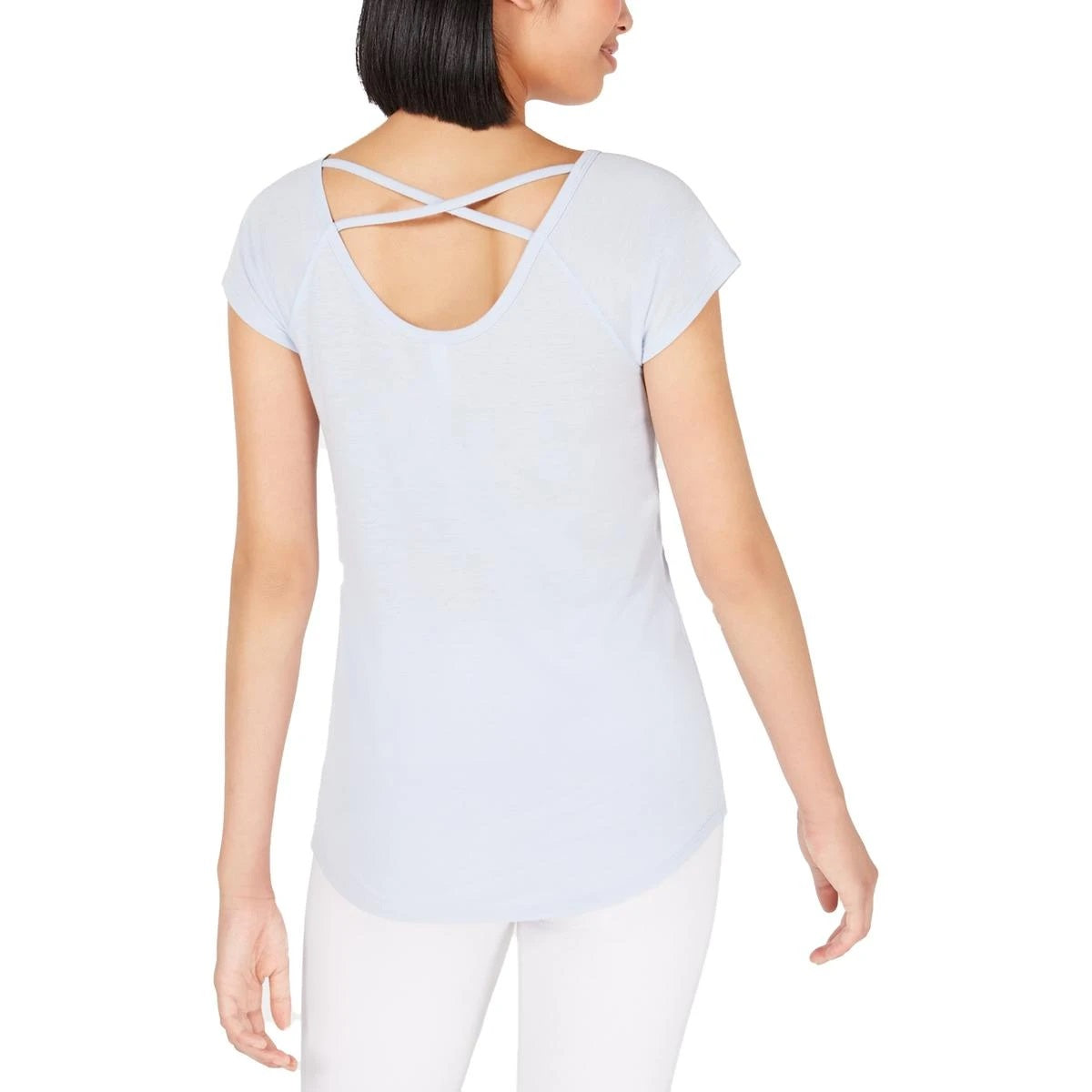 Ideology Women's Trust The Universe Graphic Yoga T-Shirt Blue Size 2 Extra Large