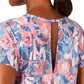 Ideology Women's Wall Flower Printed Keyhole-Back Top Size Large