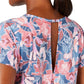 Ideology Women's Wall Flower Printed Keyhole-Back Top Size Small