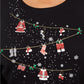 Karen Scott Women's Cotton Holiday Black Top Size Small