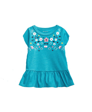 First Impressions Baby Girls Cotton Floral-Print Peplum Tunic Size 3-6 Months