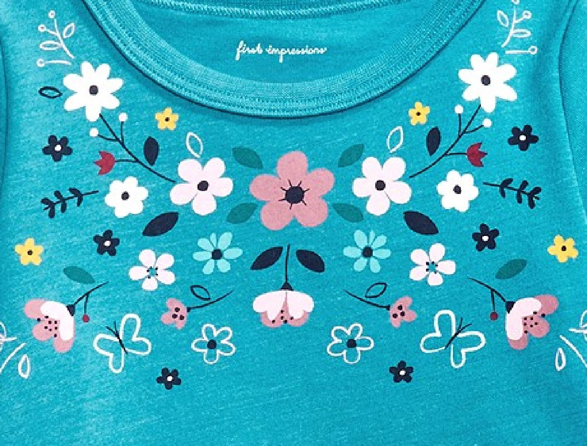 First Impressions Baby Girls Cotton Floral-Print Peplum Tunic Size 3-6 Months