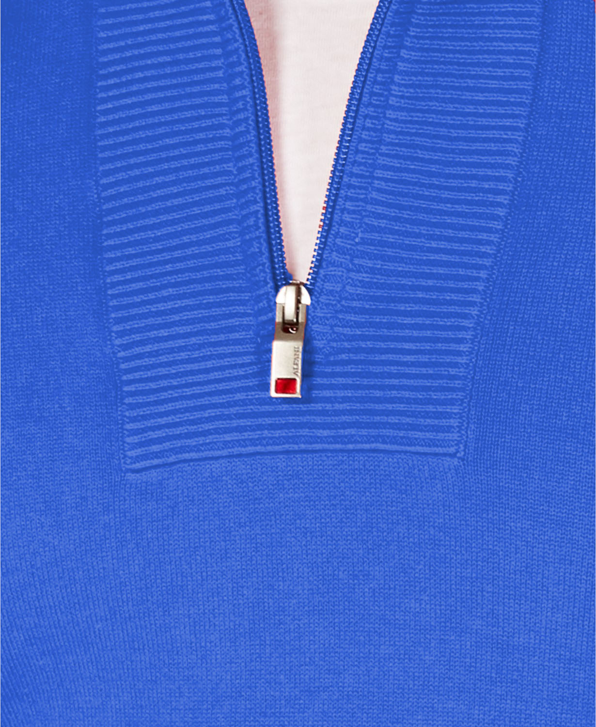 Alfani Men's Quarter-Zip Ribbed Placket Sweater Primary Blue Size Extra Large