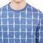 Alfani Men's Textured Grid Pullover Jacquard Blue Size Extra Large