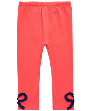 First Impressions Baby Girls Bow Trim Leggings Coral Size 3-6 Months