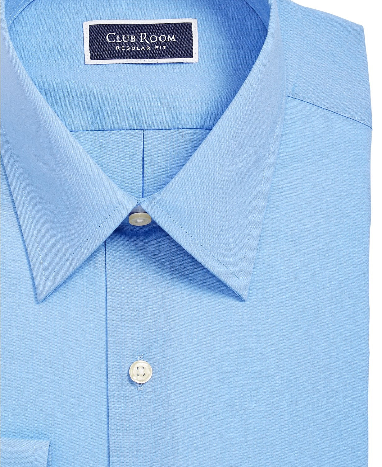 Club Room Men's Classic/Regular-Fit Solid Dress Shirt French Blue Size 16.5x32-33