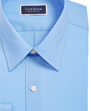 Club Room Men's Classic/Regular-Fit Solid Dress Shirt French Blue Size 16.5x32-33
