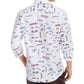 INC International Concepts Men's Expressions Print Shirt White Size Large