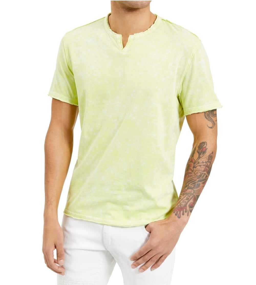 INC International Concepts Men's Row Tie-Dye T-Shirt Yellow Size Large