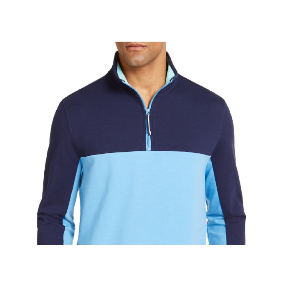 Club Room Men's Regular-Fit Colorblocked 1/4-Zip Sweatshirt Size Extra Large