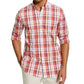 Club Room Men's Simon Stretch Plaid Shirt Red Combo Size 2 Extra Large