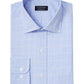 Club Room Men's Regular Fit Stretch Small Glen Plaid Dress Shirt Blue Size 17X34X35