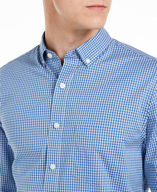 Club Room Men's Micro-Check Shirt Blue Size Small