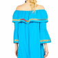 Entro - Off The Shoulder Bell Sleeve Dress