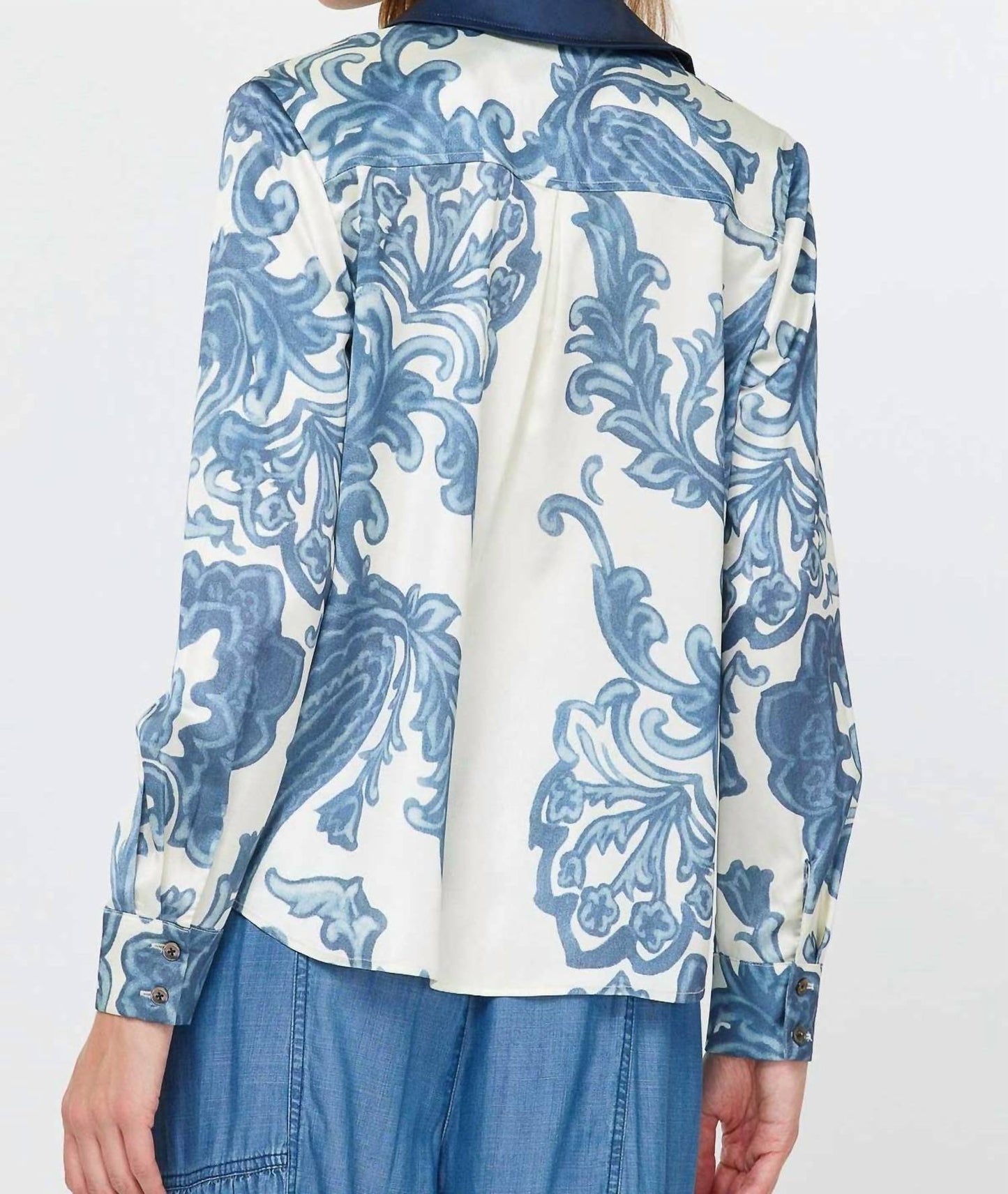Current Air - Long Sleeve Baroque Swirl Top