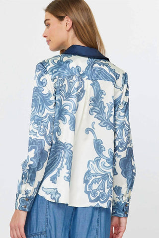 Current Air - Long Sleeve Baroque Swirl Top