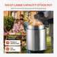 100qt Stainless Steel Stockpot with Strainer Basket